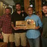 Rick Kolinsky with Veterans and Plaque